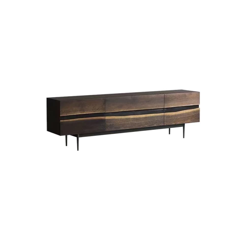 Vintage Solid Oak TV Console lifestyle 1