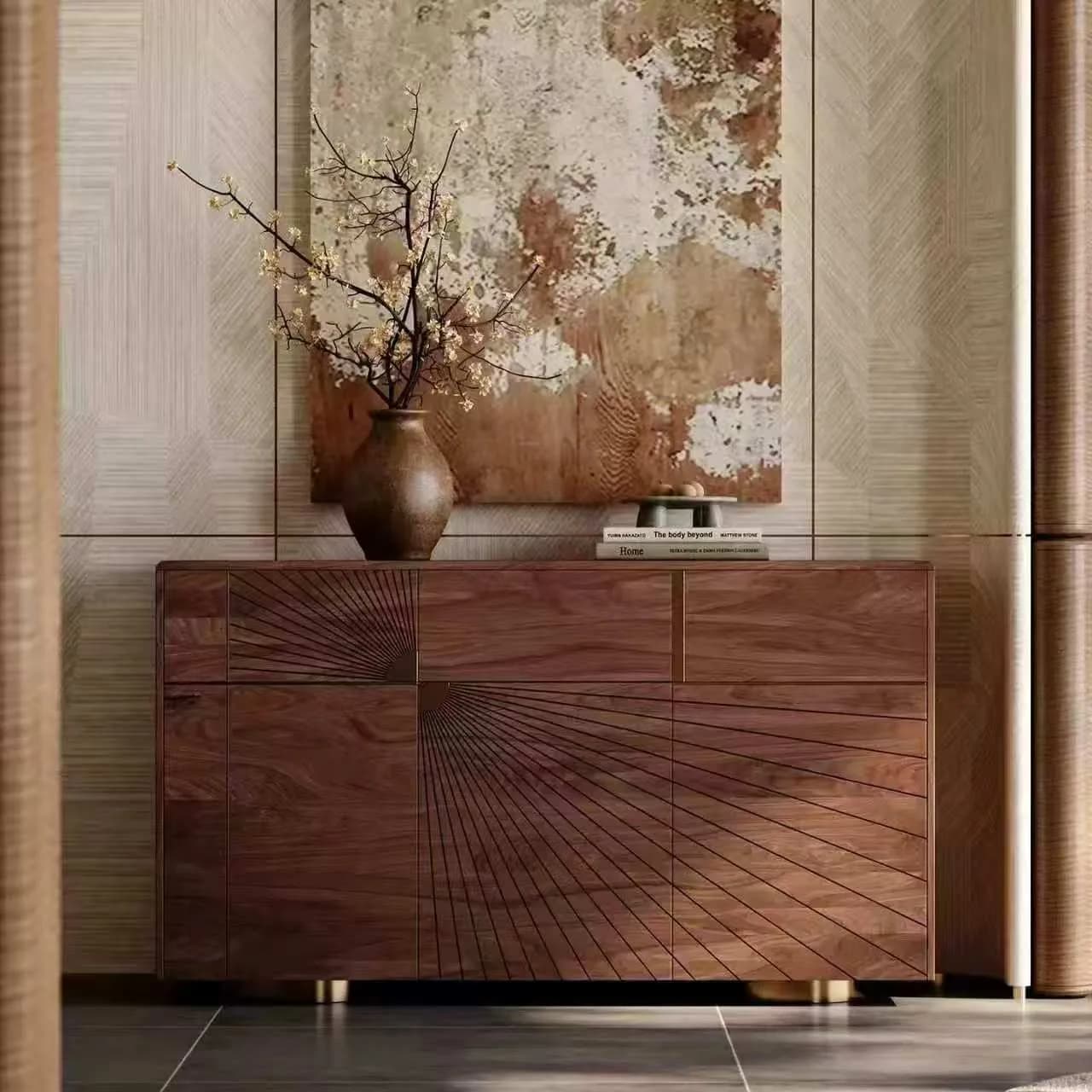 Walnut Sunburst Sideboard lifestyle 2