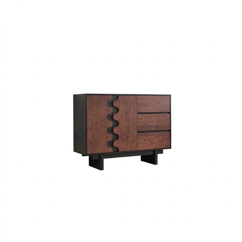 Slatted Walnut Sideboard lifestyle 3