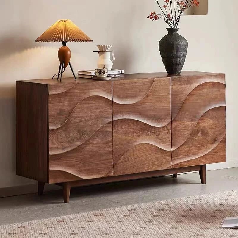 Organic Wood Fluted Sideboard lifestyle 2