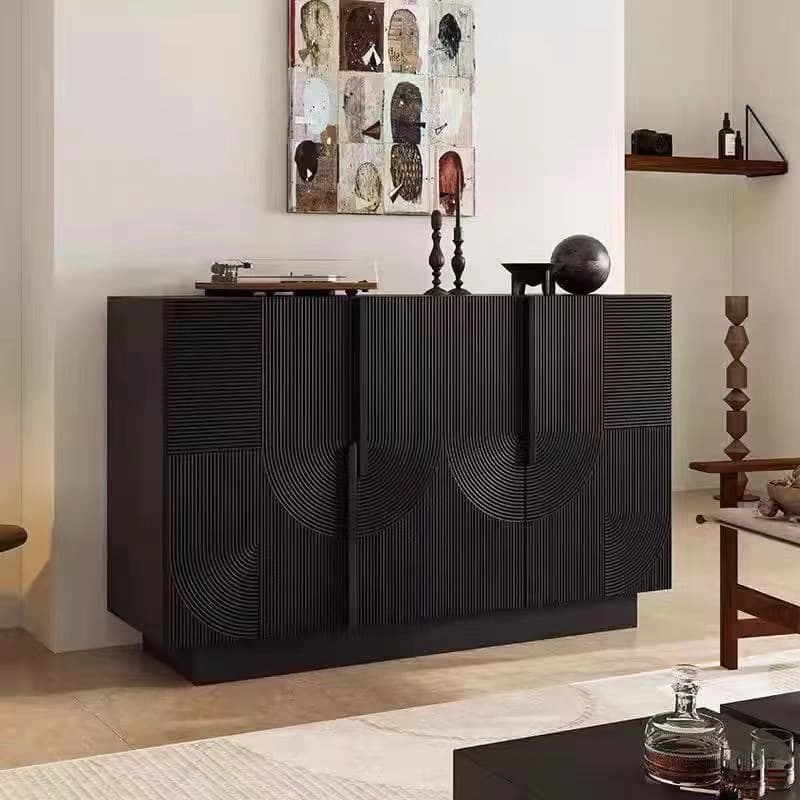 Asymmetric Walnut Veneer Sideboard lifestyle 2