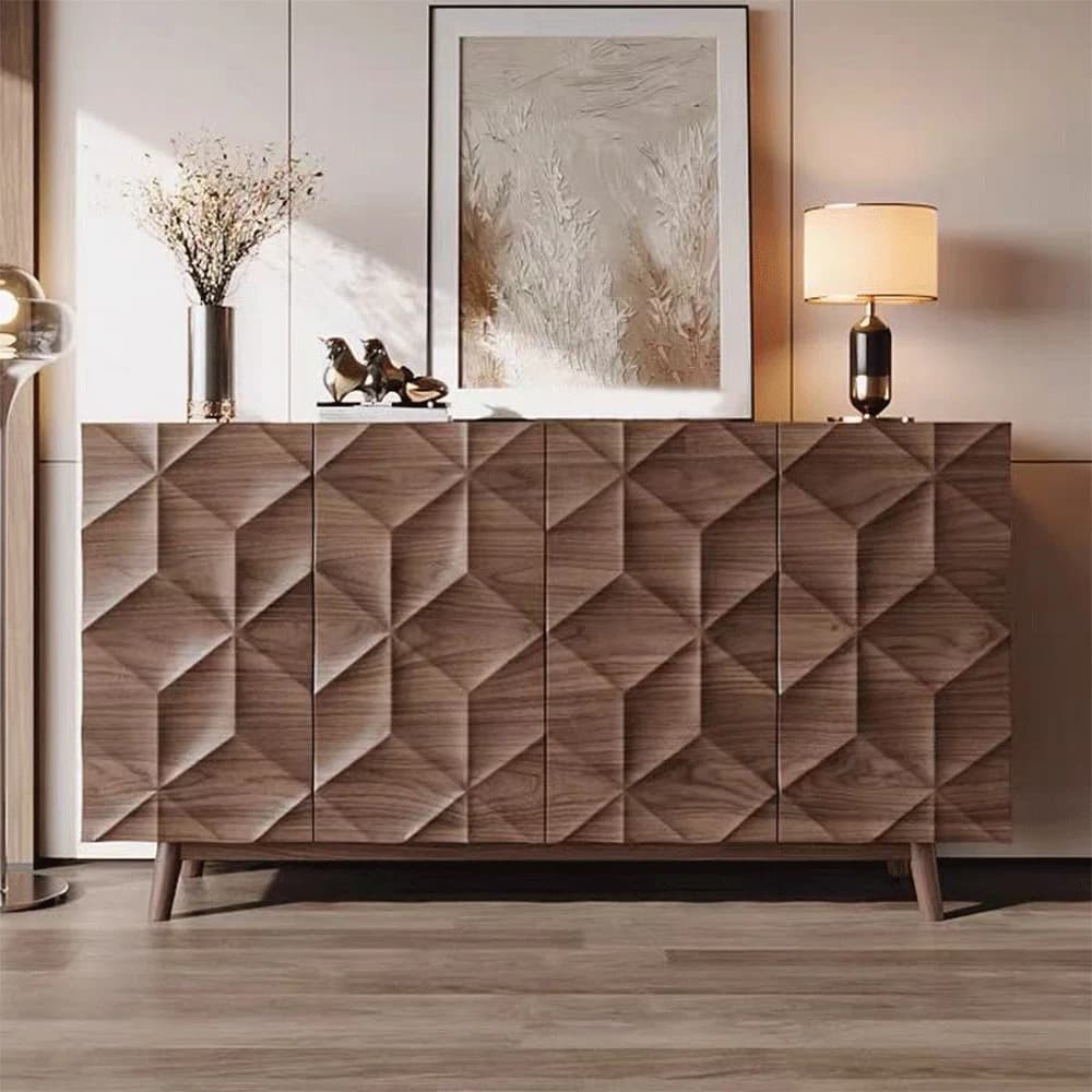 Walnut Solid Wood Sideboard lifestyle 2