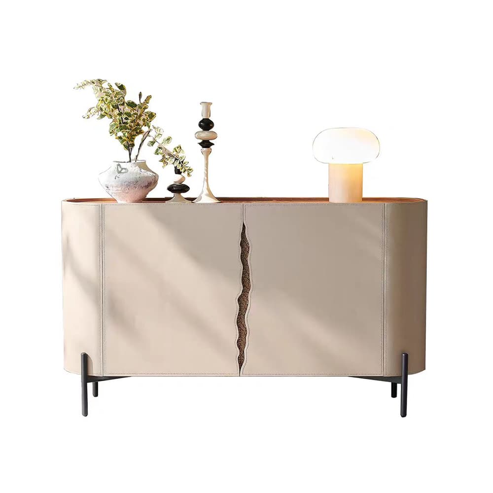 Saddle Leather Sideboard Cabinet lifestyle 3