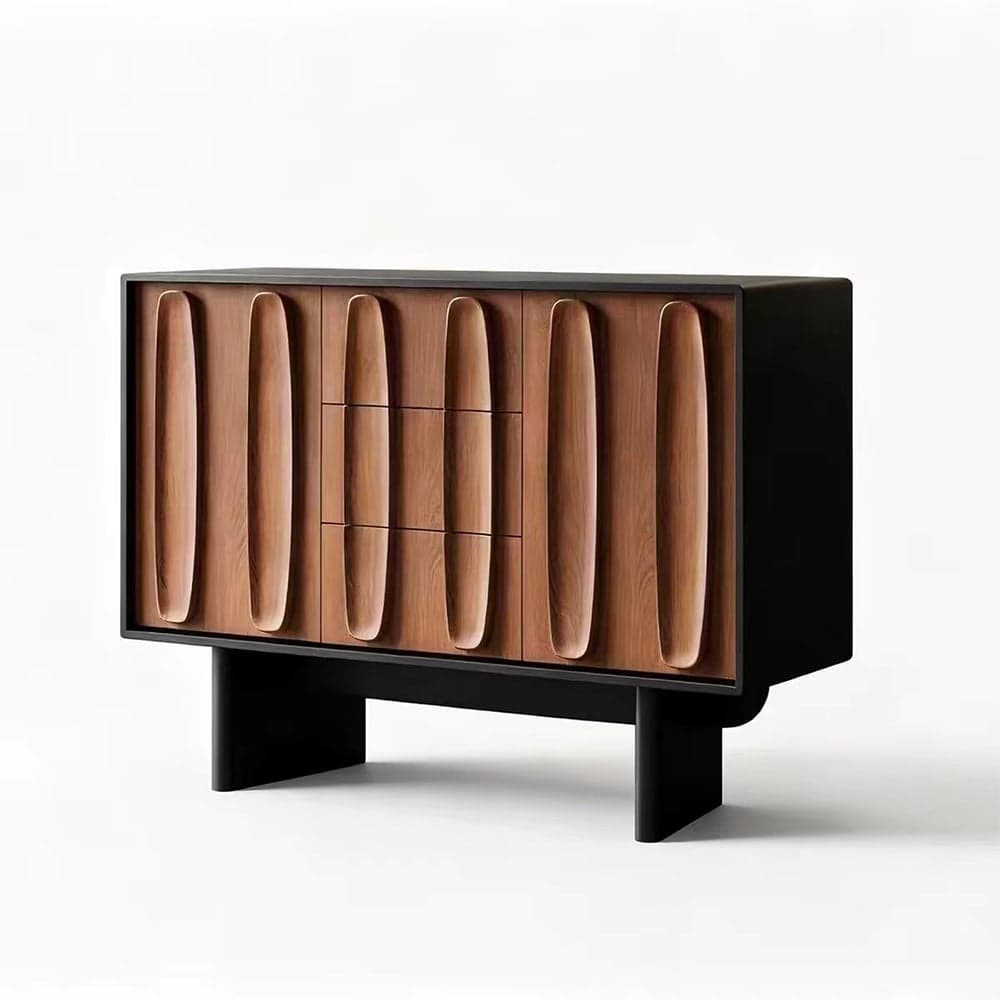 Mid Century Modern Wood Buffet Cabinet lifestyle 1
