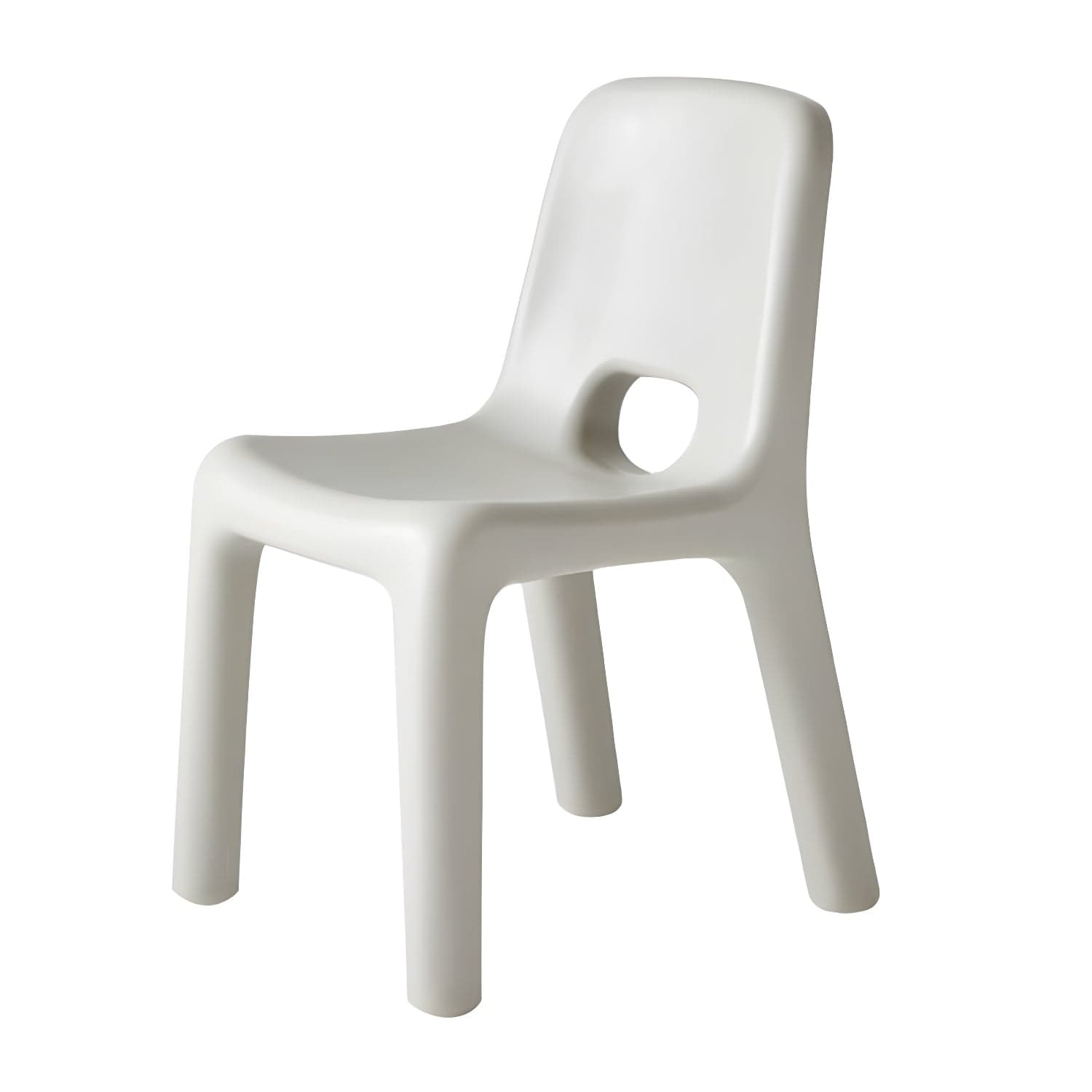 Scandinavian Style Non-Upholstered Low Back Plastic Side Chair for Kitchen & Dining - image 3
