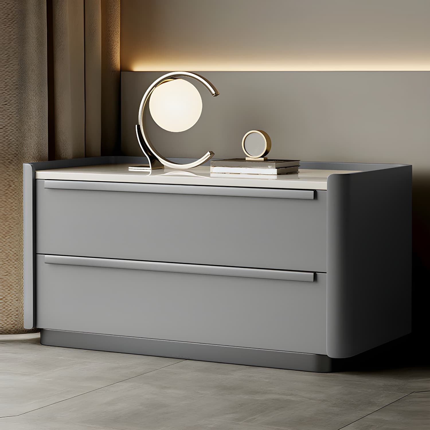Modern Wood Nightstand with Drawer Storage, Light Wood Tone & Small Size - image 9