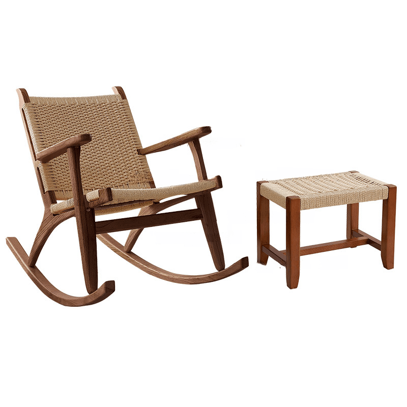 Wood Front Porch Rocking Chairs with Rear Back, Stationary - image 10