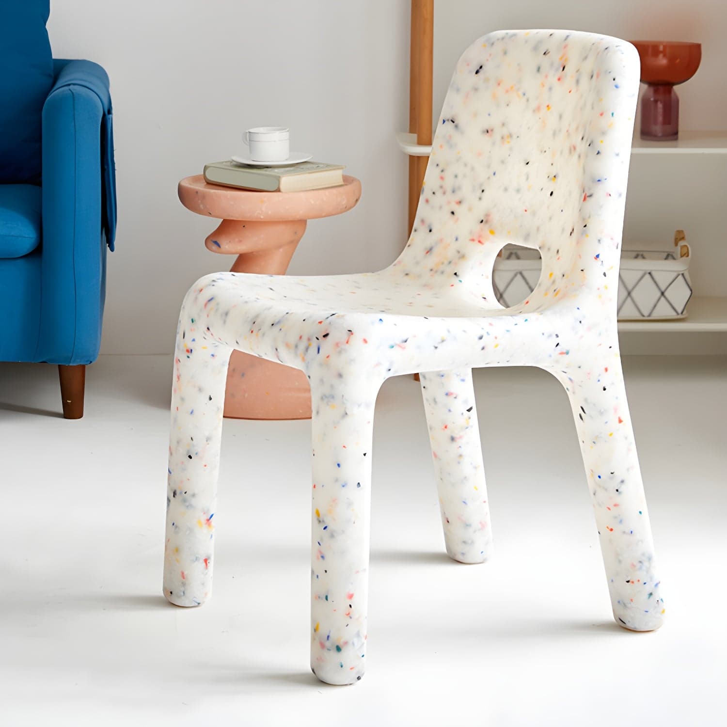 Scandinavian Style Non-Upholstered Low Back Plastic Side Chair for Kitchen & Dining - image 6