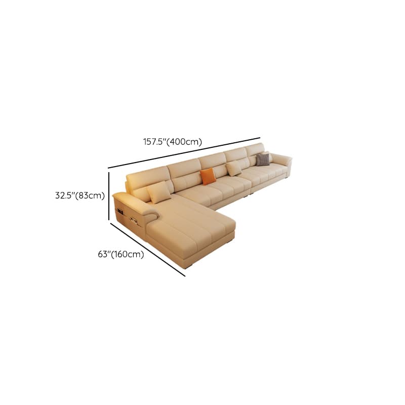 Straight/L-Shape Reversible/Horizontal Sofa/Sofa Recliner with Concealed Support & Natural Wood Frame - image 24