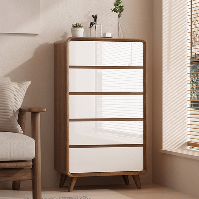 Retro Solid+Manufactured Wood Semainier for Sleeping Quarters, Horizontal/Vertical