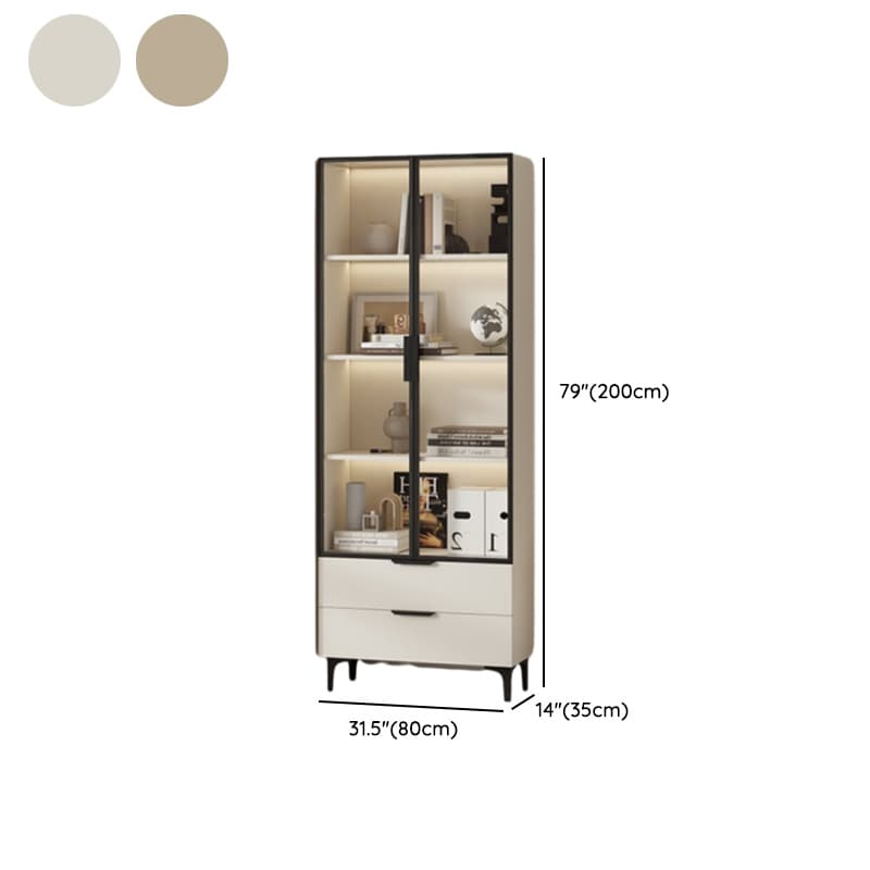 Detached Accent Cabinet with Damp-proof, Scratch-immune Glazed Door, Grip Bars in Chalk, and Soft Close Drawer - image 21