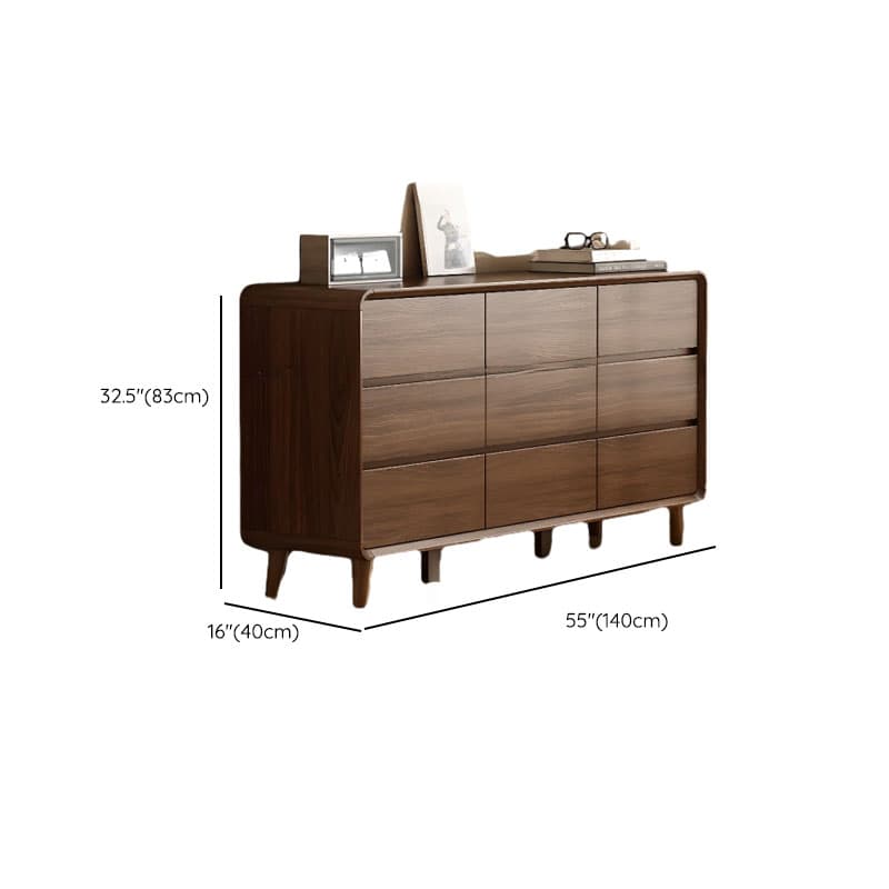 Cocoa Casual Rubberwood Console Dresser/Semainier for Sleeping Quarters with 6/9/5 Drawers in Horizontal/Vertical Orientation - image 13