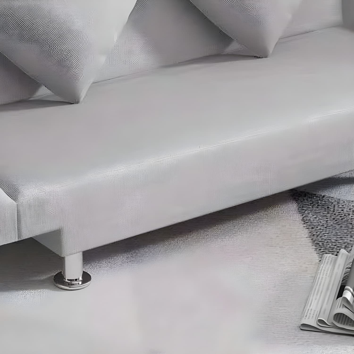 Modern Linen Sofa 23"W Tight Back Armless Couch for Living Room - image 15