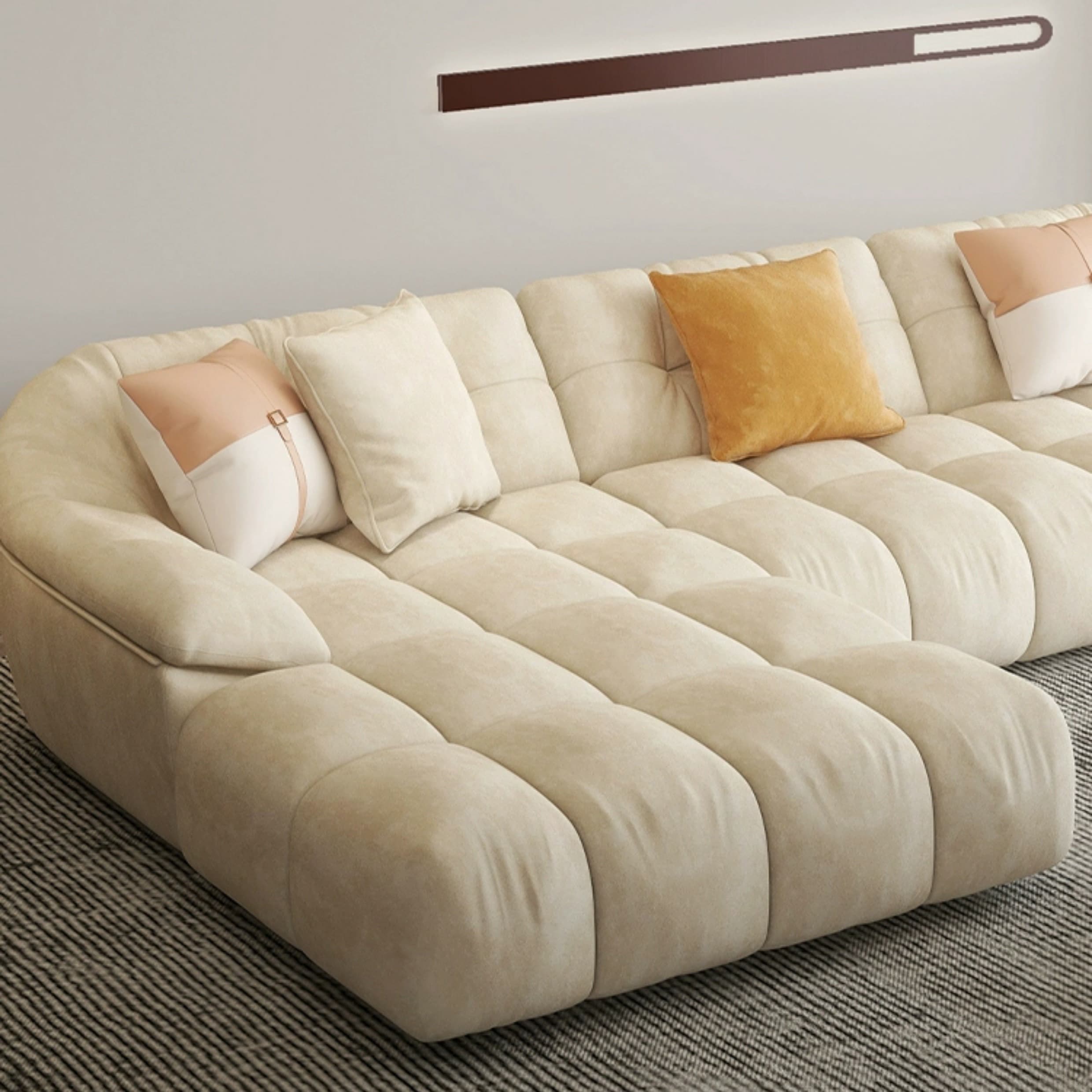 Comfortable Polyester Blend Showcase Sectional Sofa for Contemporary Home Decor - image 11