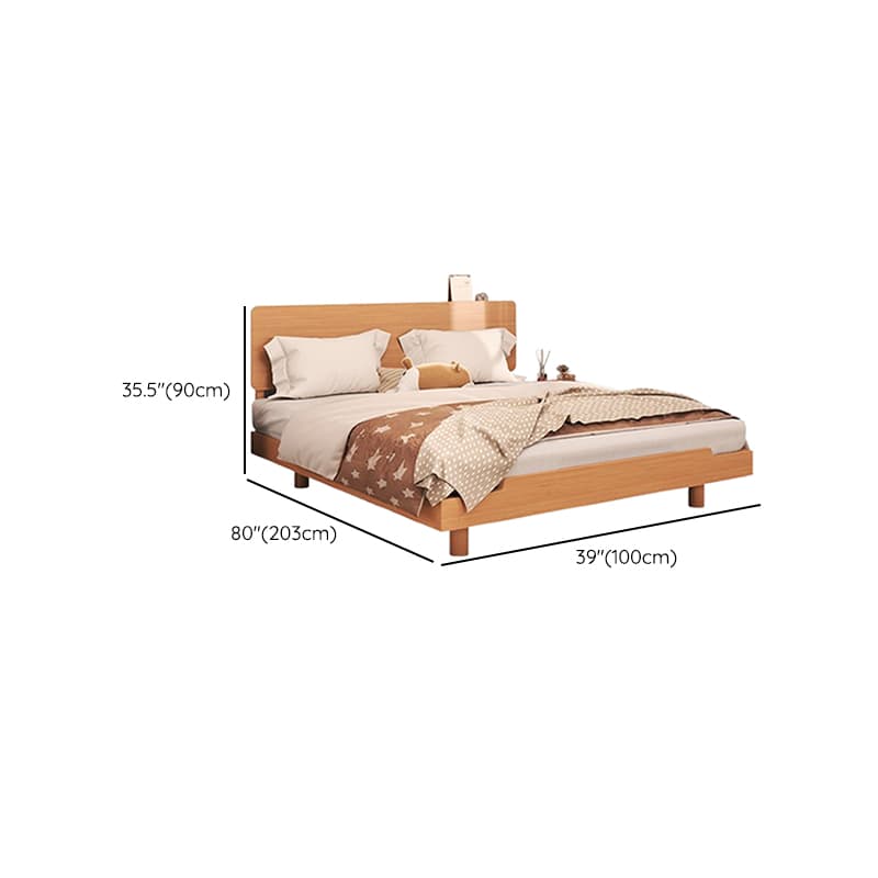 Natural Color Modish Pallet Bed Frame with Pine Wood Slats - image 9
