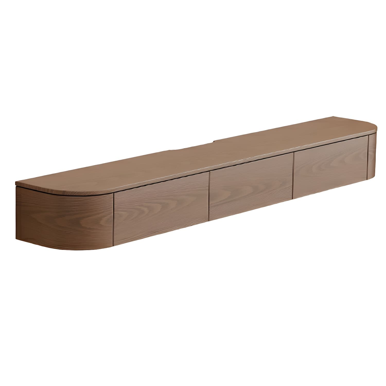 Scandinavian Wood TV Stand with Drawers and Cabinet for TVs Over 67 Inches Long