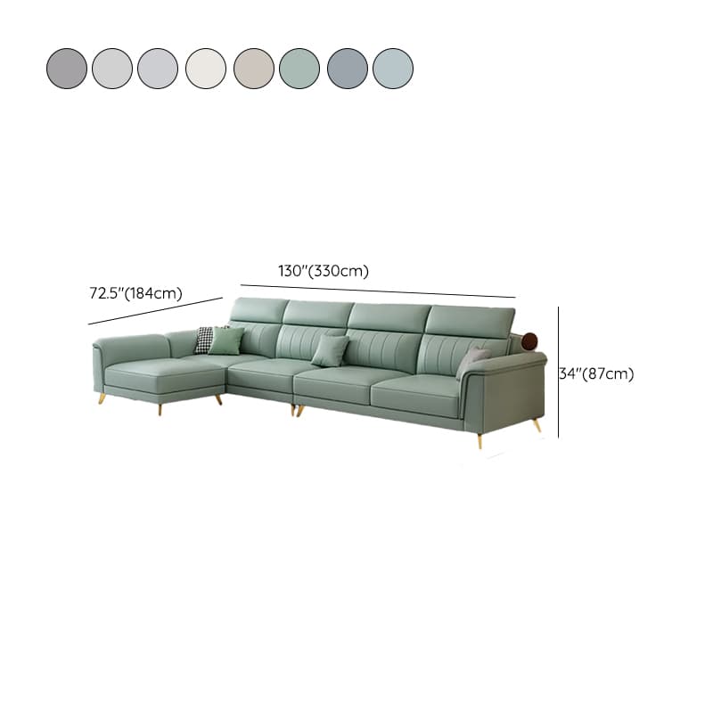 Modern Reversible Sectional with Flared Arm and Stain-Resistant Tech Cloth Upholstery - image 18