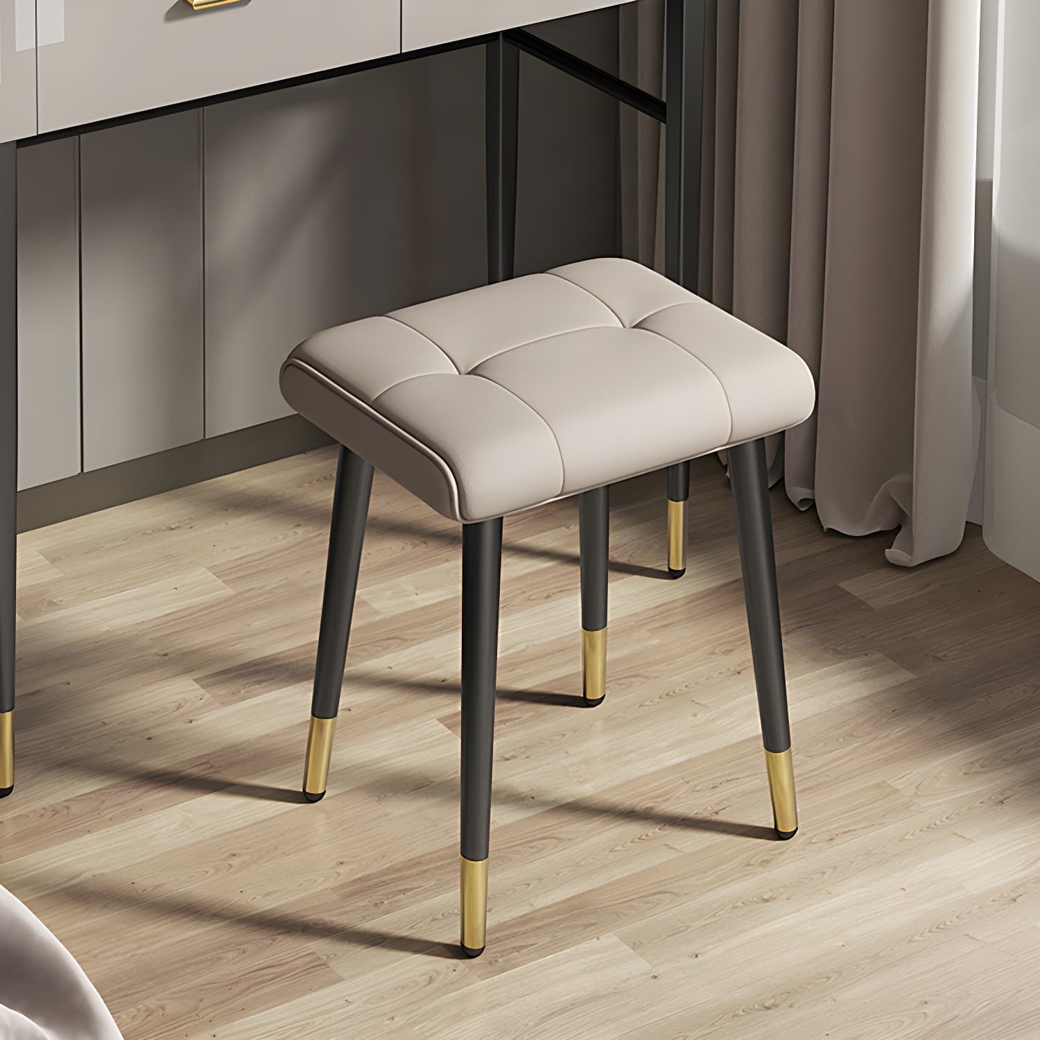 Modern Slate Top Vanity Makeup Table Set Grey Makeup Vanity Desk Table - image 8