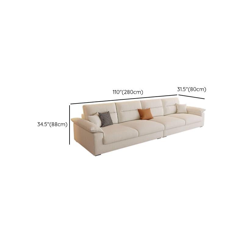 Straight Horizontal 5 Person Memory Foam Filled Sofa Couch with Decorative-stitched Tufting - image 9