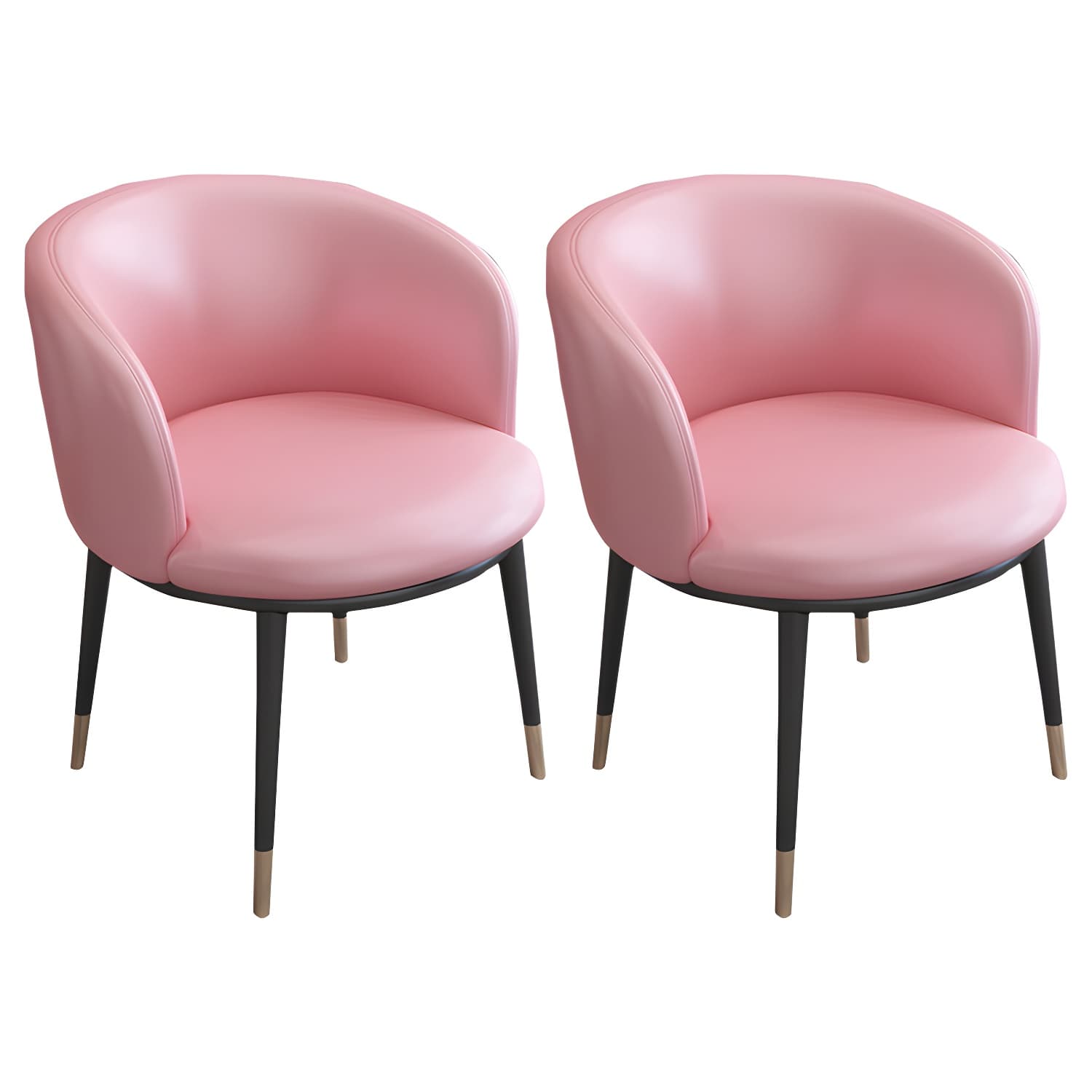 Faux Leather Contemporary Dining Chair with 4 Legs Matte Finish Solid Back Chair - image 12