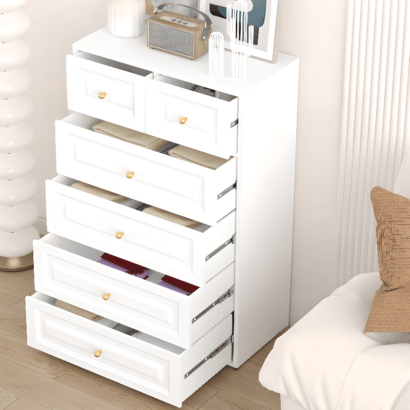 White Simple Iron Lingerie Chest/Bachelor Chest with 5/4/3 Drawers in Vertical/Horizontal Orientation