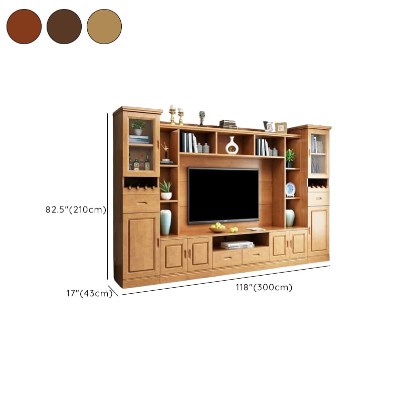 TV Entertainment Center with Bridge & Hutch, Entertainment Center with Gate & 2 Bookcases - image 14