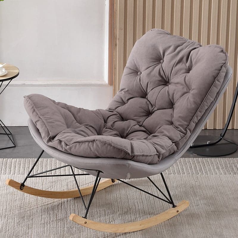 Modish Upholstered Rocking Accent Chair - image 5