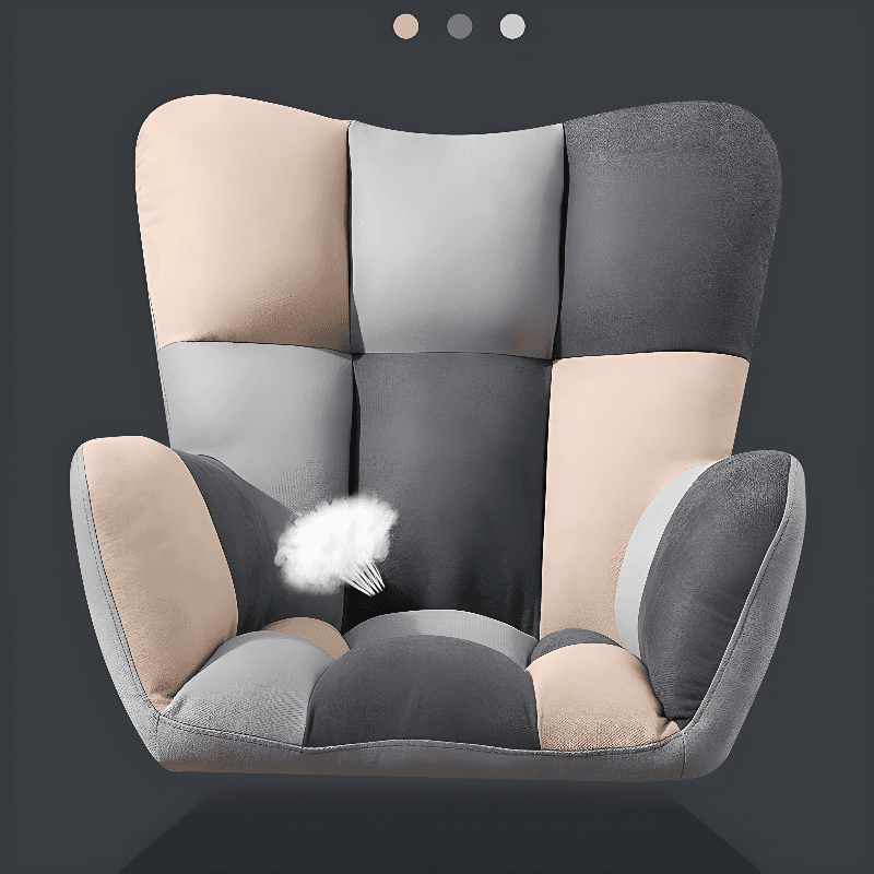 Modish Upholstered Cushioned Rocking Accent Chair 2 Piece Set with Footstool & Recessed Arm, Scratch-tolerant - image 17