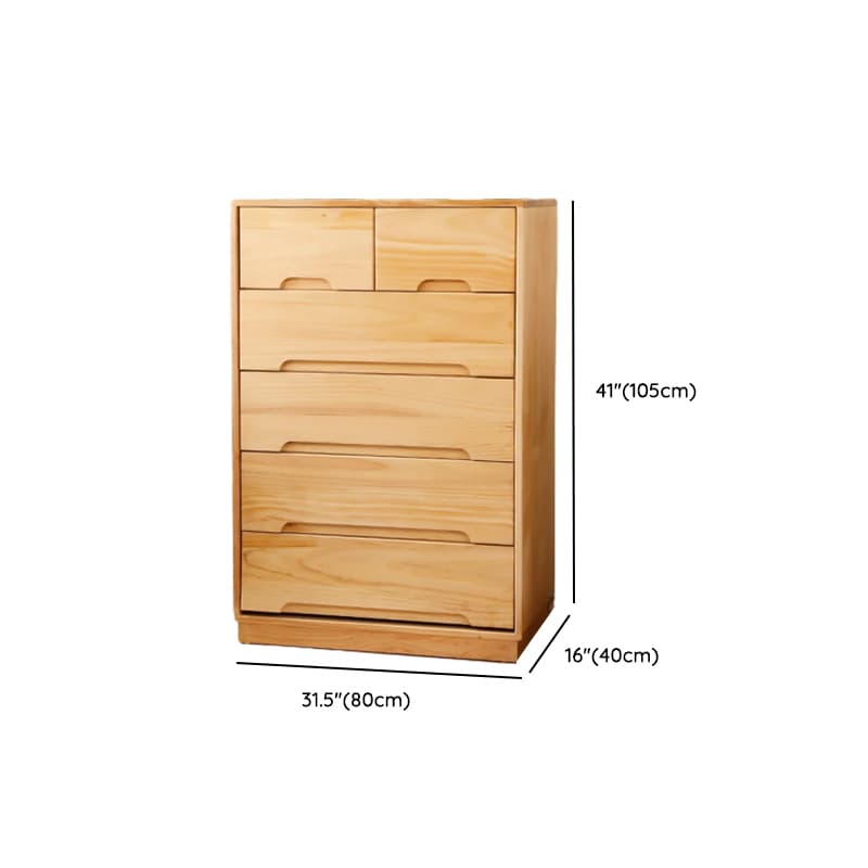 Modern Natural Wood Vertical Lingerie Chest with 6 Drawers/7 Drawers/5 Drawers - image 23