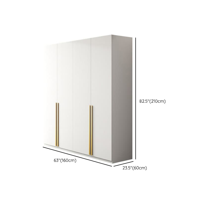 Simple Lumber White Wardrobe Armoire with Interior Shelves & Clothing Rack & Soft Close Drawer & Soft Close Door - image 13