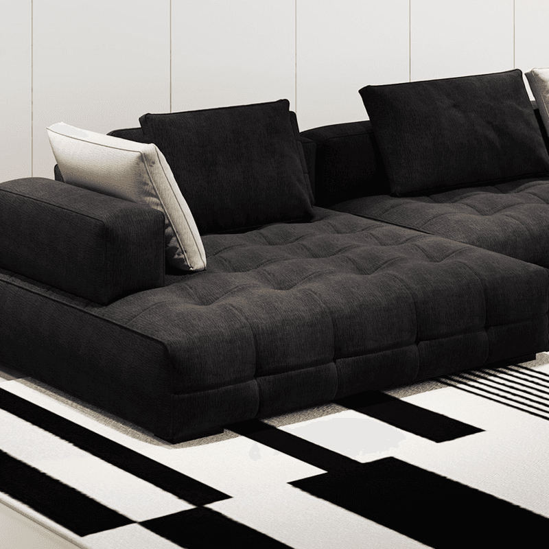 L-Shape Corner Sectional in Dark with Button-tufted Upholstery - image 3