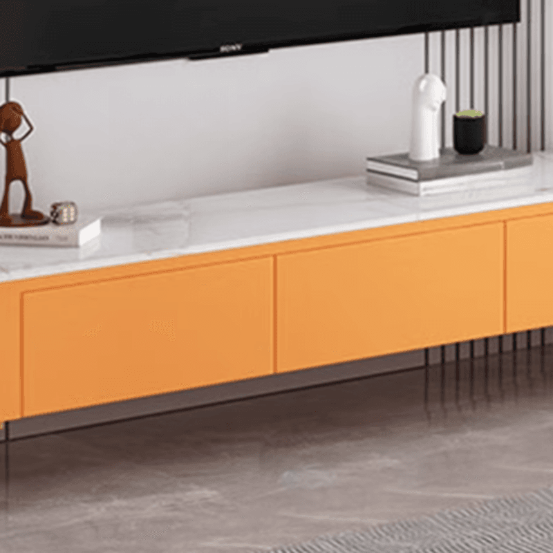 Modish Vitreous TV Stand with 3 Drawers for Sitting Room - image 9