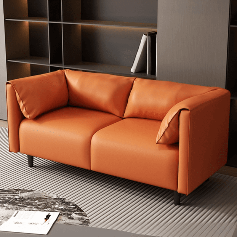 Drawing Room Loveseat with Light Gray/Olive Green/Amber Color Upholstery and Armrest - image 9