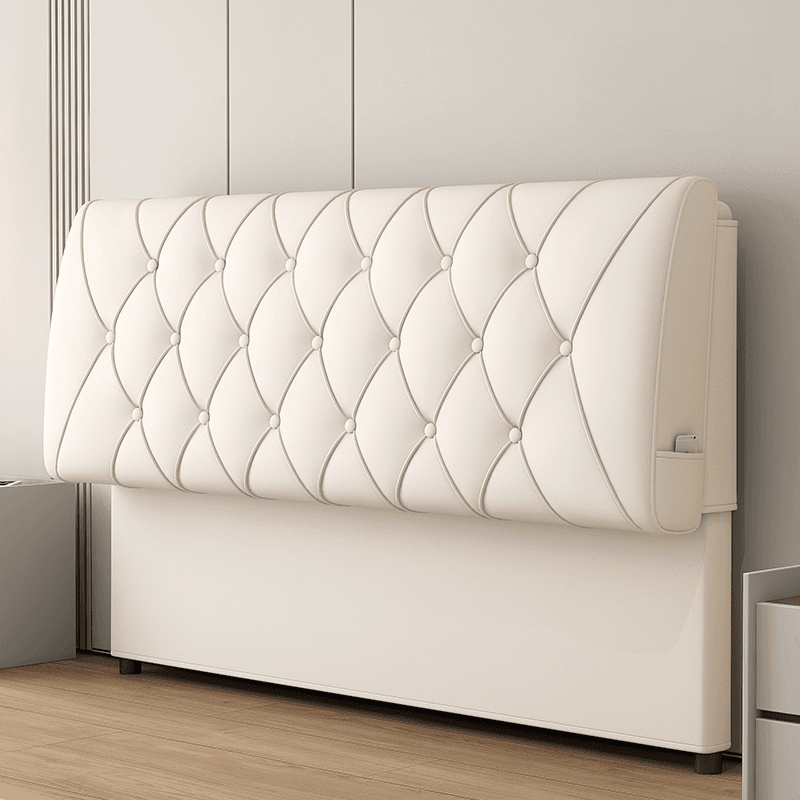 King(76"W x 80"L)/Queen(60"W x 80"L)/Full(54"W x 75"L) Piled Rectangle Panel Headboard With Legs, Sponge Filling, Standard（36-55“） Height and Lumber Frame - image 6