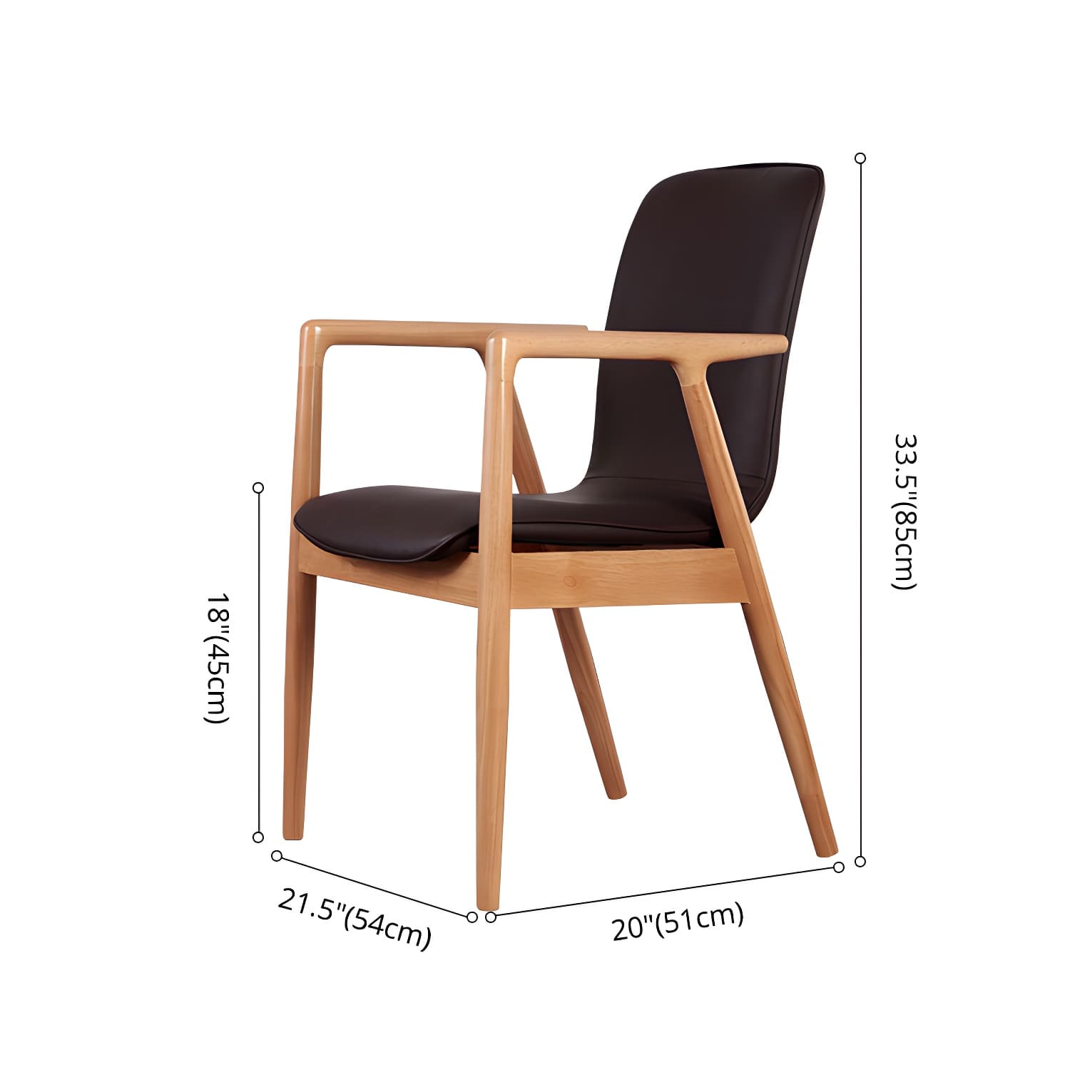 Wooden Dining Side Chairs Contemporary Style Parsons Dining Chair, 21'' Wide - image 17