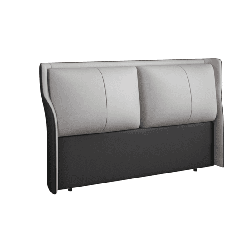 Trendy Wingback Headboard with No Distressing in Natural Wood, Rectangle Shape for Full/Queen Bed with Sponge Upholstery and Standard Height - image 11