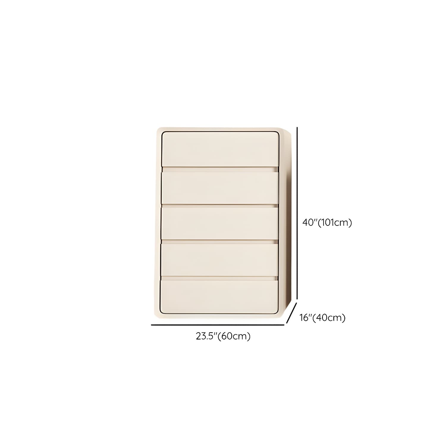 Narrow Modern White Wood Dresser with Soft Close Drawers for Living Room - image 9