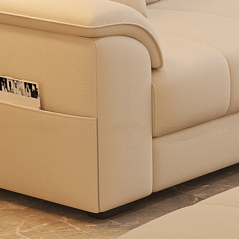 Straight/L-Shape Reversible/Horizontal Sofa/Sofa Recliner with Concealed Support & Natural Wood Frame - image 7