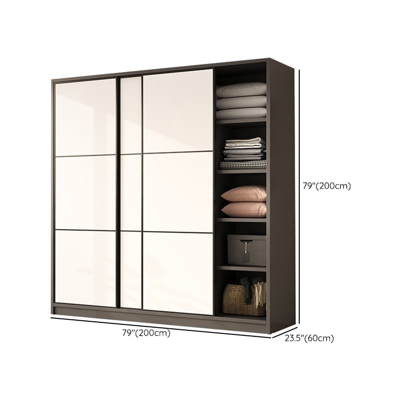 Detached Timber Gray Wardrobe Armoire with Soft Close Door, Interior Shelves and Hanging Rod, Soft Close Drawer Included/Not Included - image 11