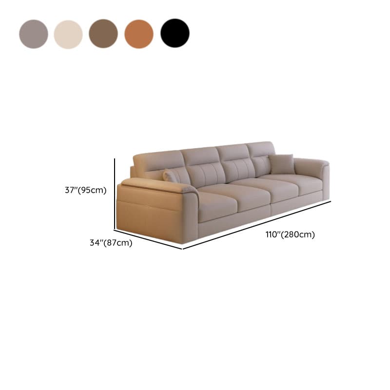 Modish Solid Color Standard Sofa in Light Gray/Light Brown/Beige for 6-Seater/5 Person/4-seater - image 16
