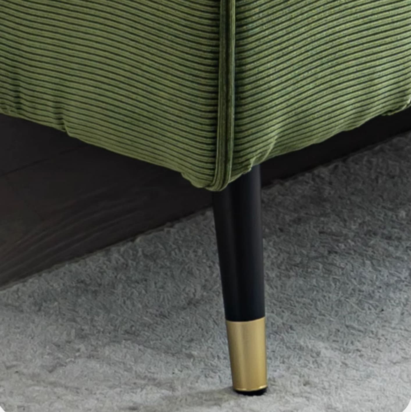 Modern Olive Green/Ink/Lemon Color Solid Color Leather/Corduroy Sofa Couch for Seats 4/Seats 3/Seats 2 - image 16