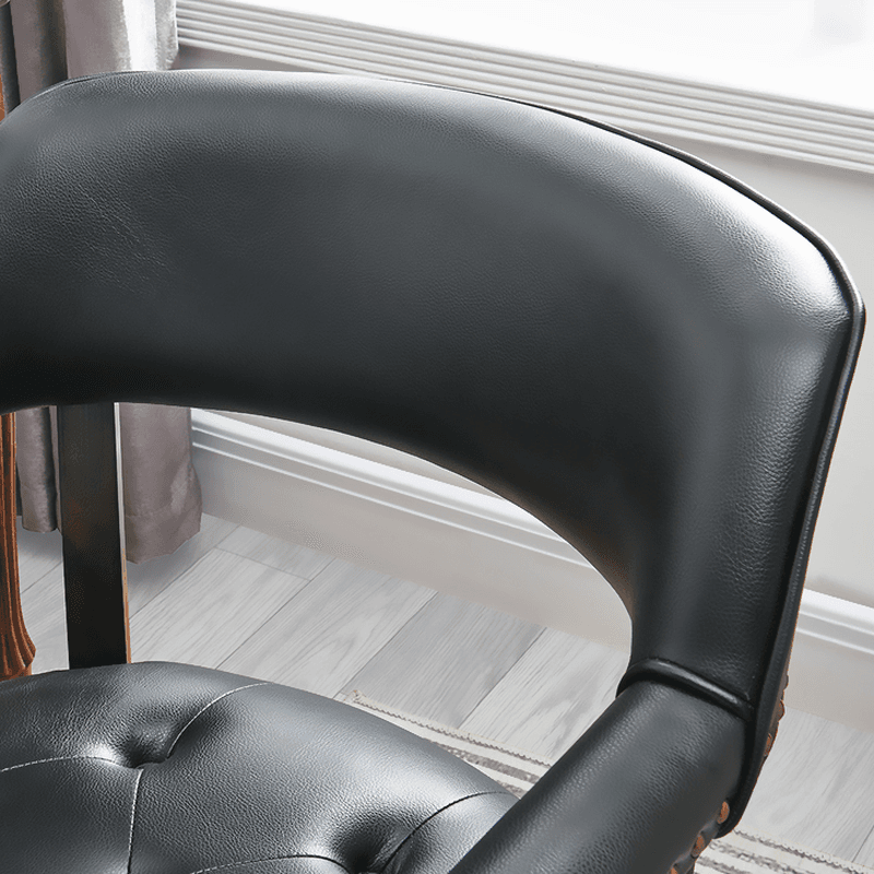 Sturdy Dining Room Arm Chair with Rollers, Decorative Nailhead, and Outlined Frame - image 13