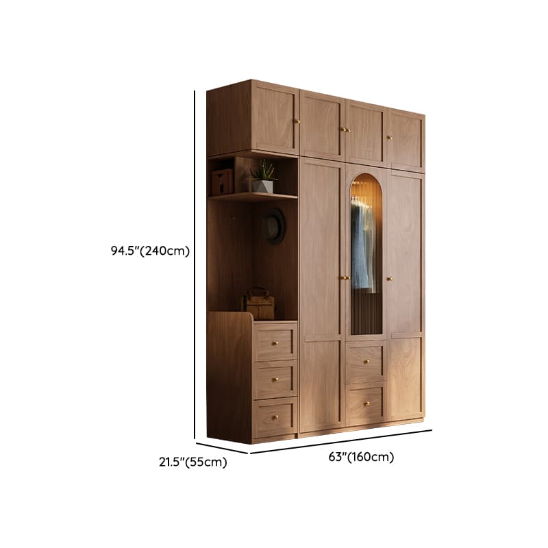 Trendy Unfinished Color Engineered Wood Unattached Armoire Cabinet - image 27