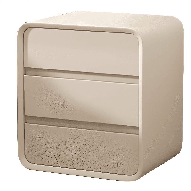 Organic Modern Nightstand With Drawer Organization with 3 Drawers and Pleather Countertop - image 19