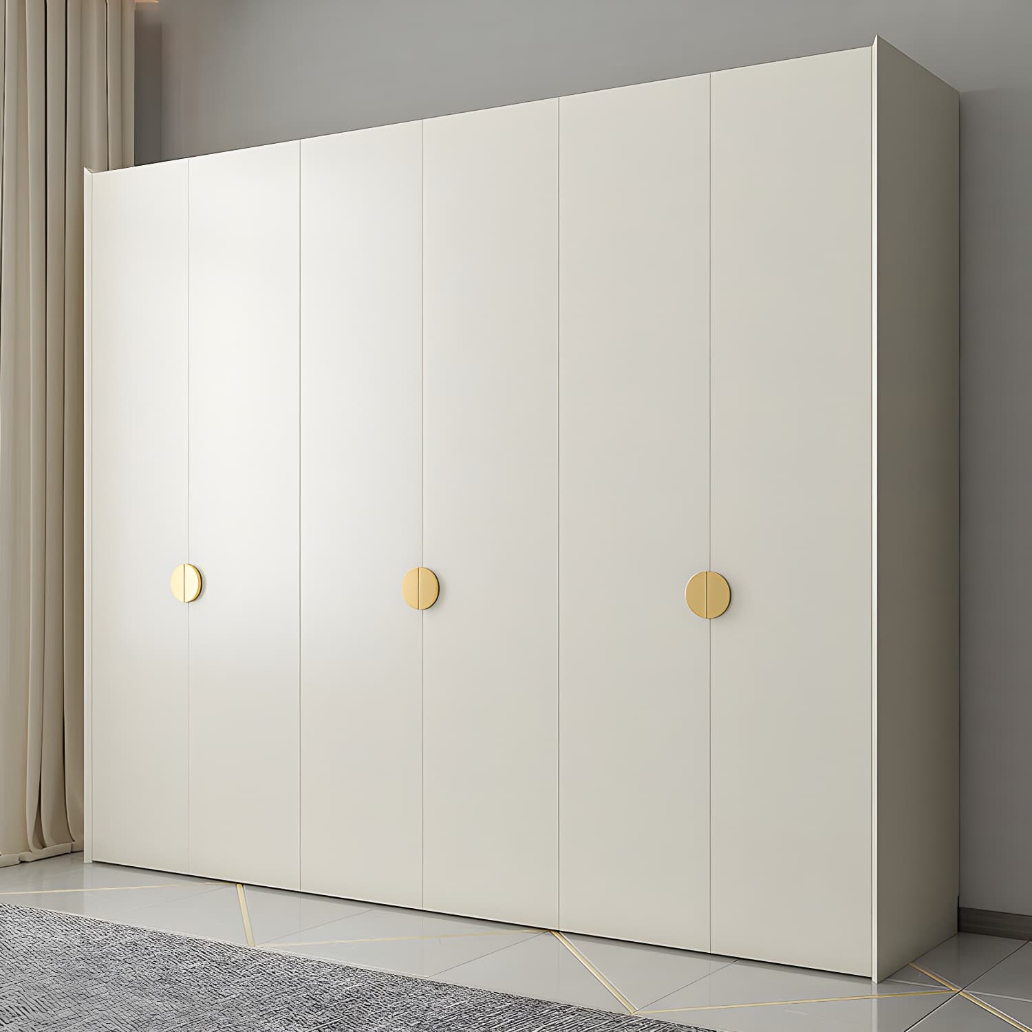 Engineered Wood Wardrobe Cabinet Modern Wardrobe Closet with Shelves for Home - image 3
