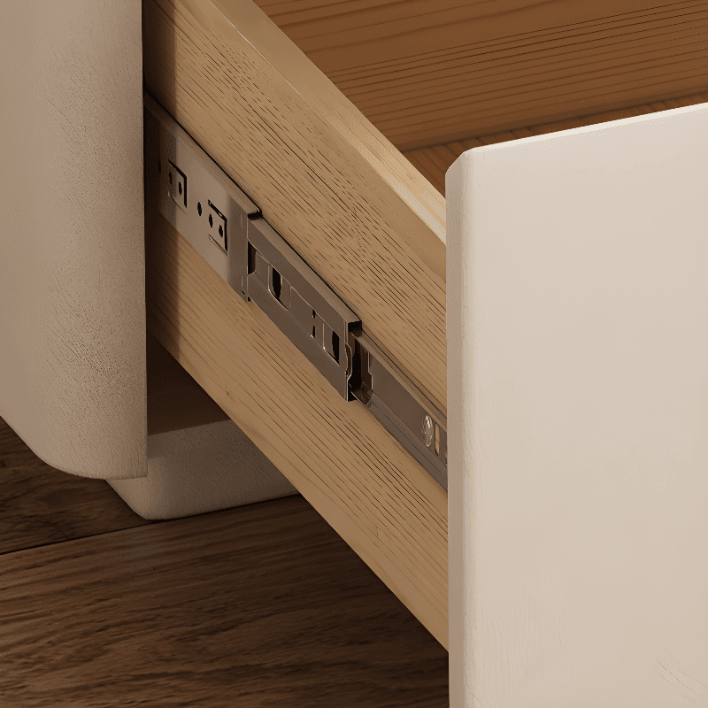 Trendy Drawer Storage Bedside Table with 2 Drawers and Pine Wood Countertop - image 13
