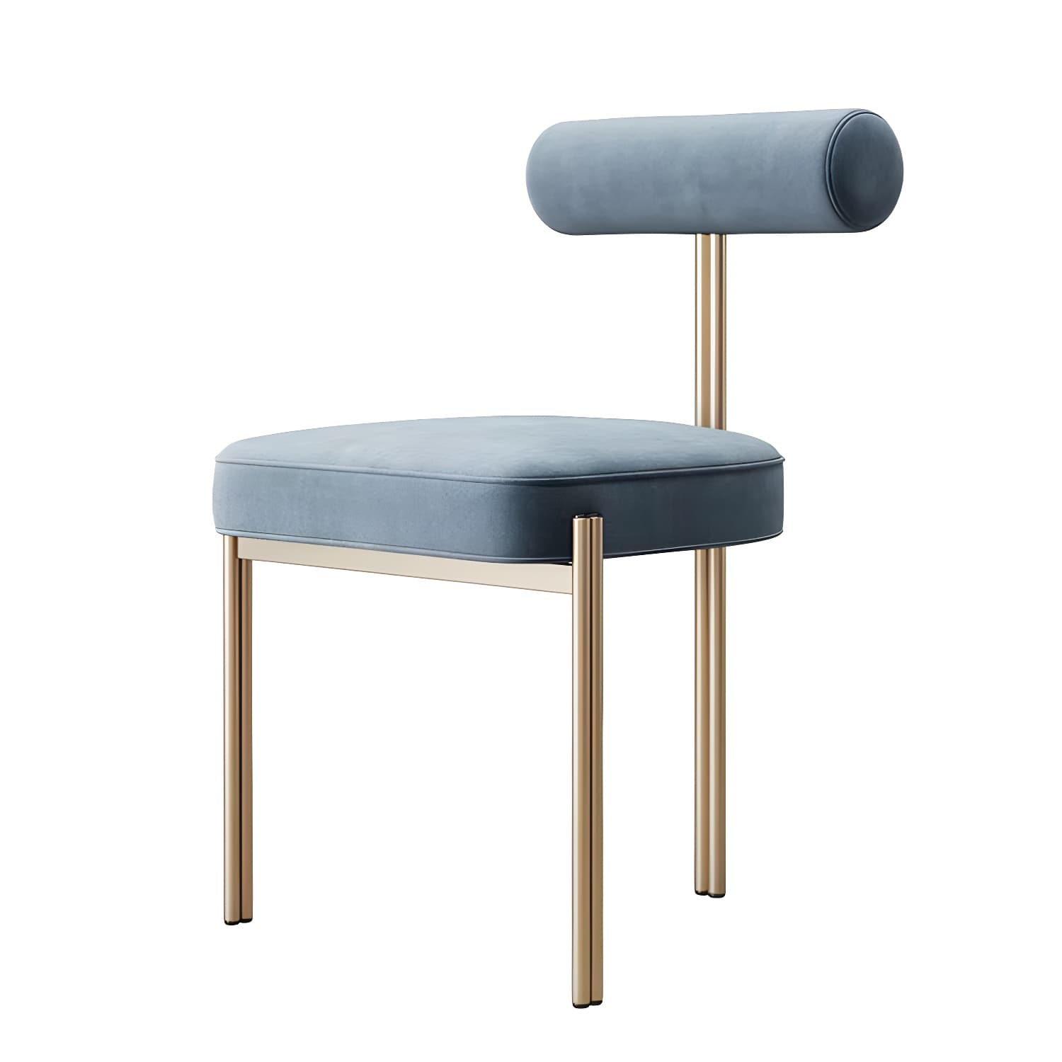 Glam Style Upholstered Dining Chair Open Back Dining Side Chair for Indoor - image 6
