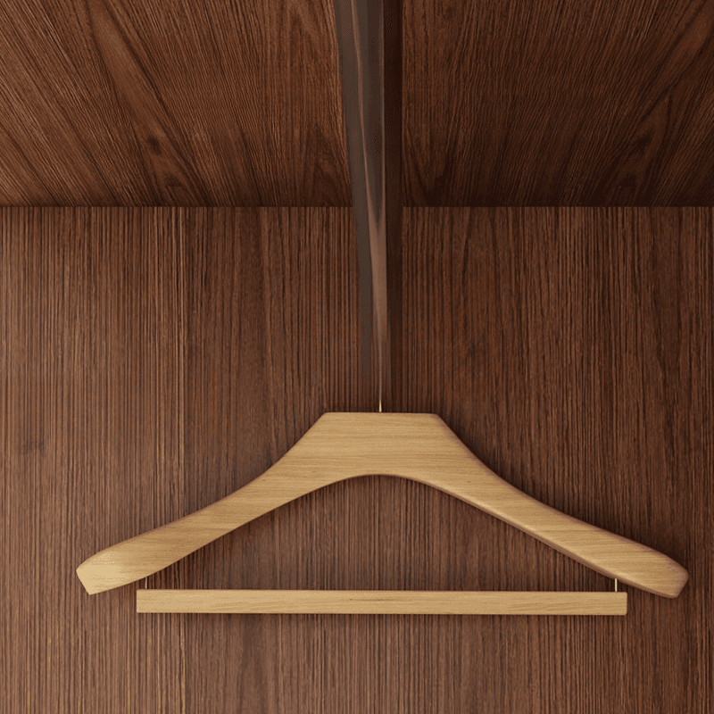 Acorn Modish Natural Wood Wardrobe Closet with Interior Shelves and Clothing Rod - image 6