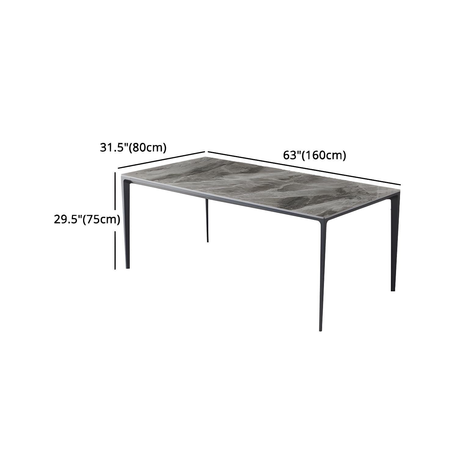 Contemporary Sintered Stone Dining Table Set 1/4/5/7 Pieces Dining Set for Home - image 13