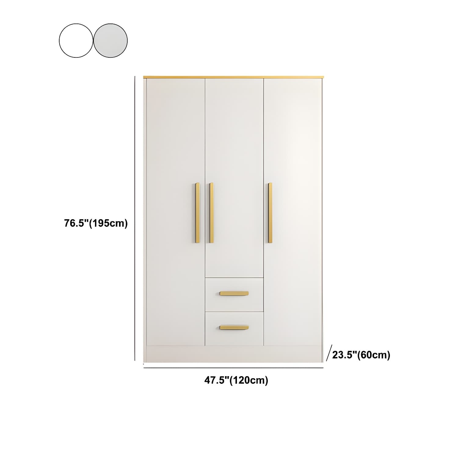 Contemporary Style Wardrobe Wooden Wardrobe Closet with Drawer - image 19